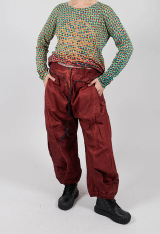 Pleat Hem Trousers in Crab Cloud - 2600105