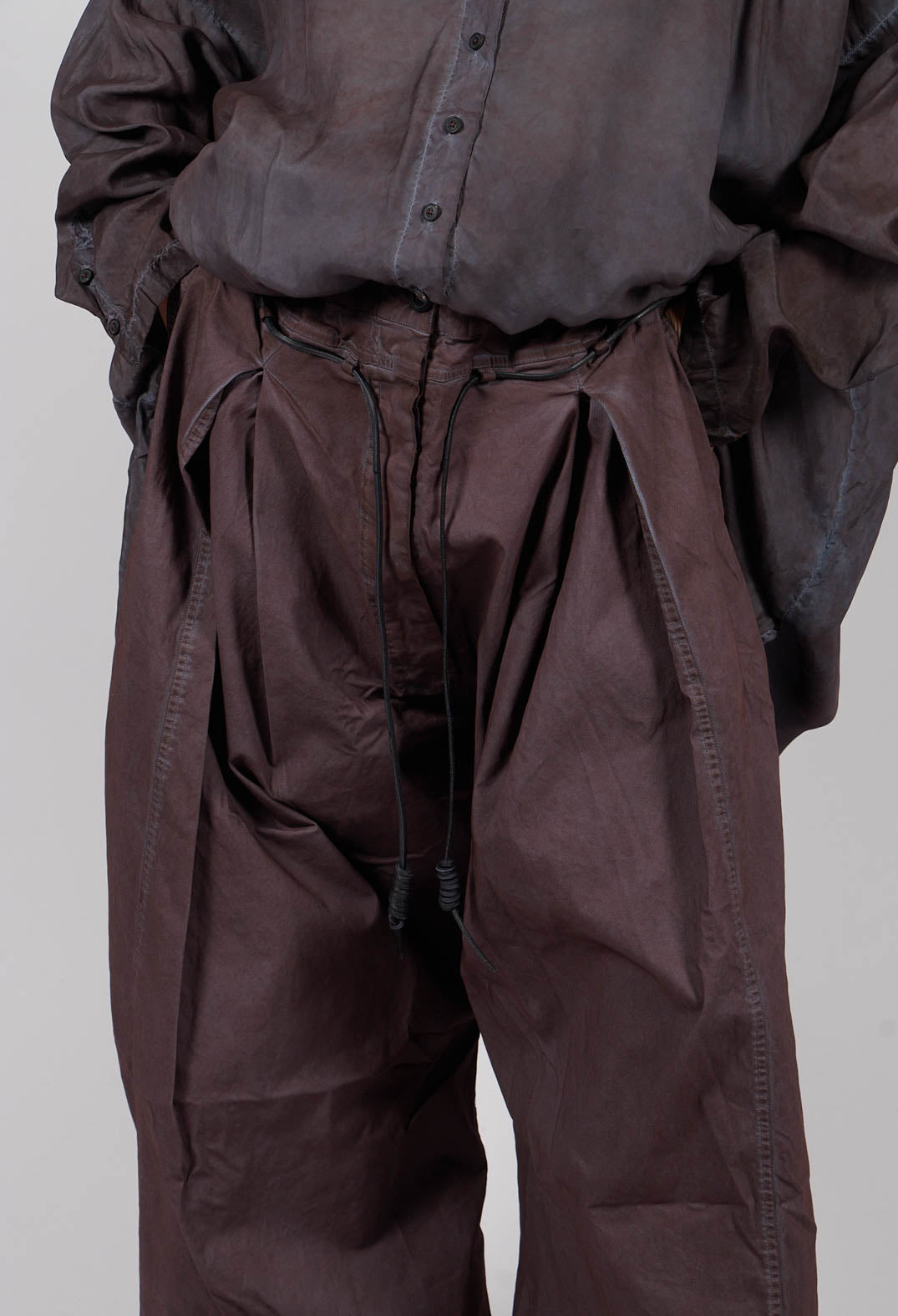 Pleat Front Wide Leg Trousers in Flamingo Cloud - 2600106