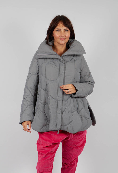 PRE-ORDER - Quilted Tulip Jacket in Dark Grey - 3191104
