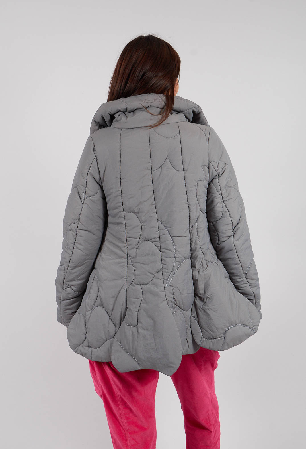 Quilted Tulip Jacket in Dark Grey - 3191104