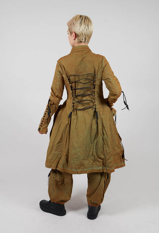 Button Through Coat with Feature Pockets in Lagoon Cloud - 2601208