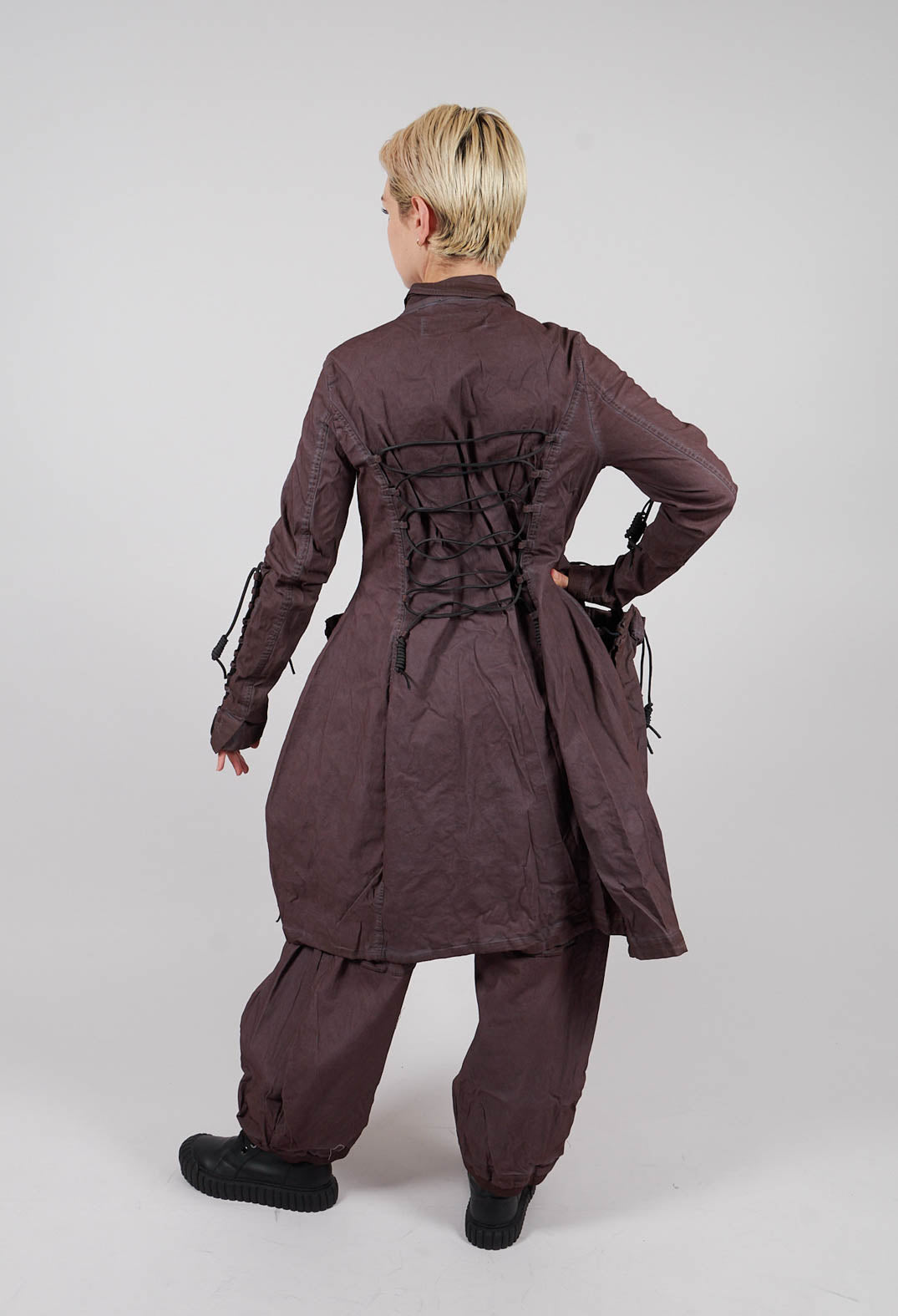 Button Through Coat with Feature Pockets in Flamingo Cloud - 2601208