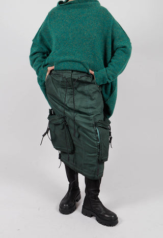 Pencil Skirt with Feature Pockets in Pine Cloud - 2600312