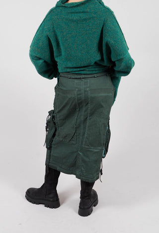 Pencil Skirt with Feature Pockets in Pine Cloud - 2600312