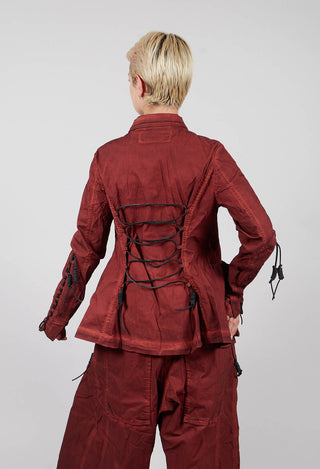 Button Through Jacket with Feature Pockets in Crab Cloud - 2601113