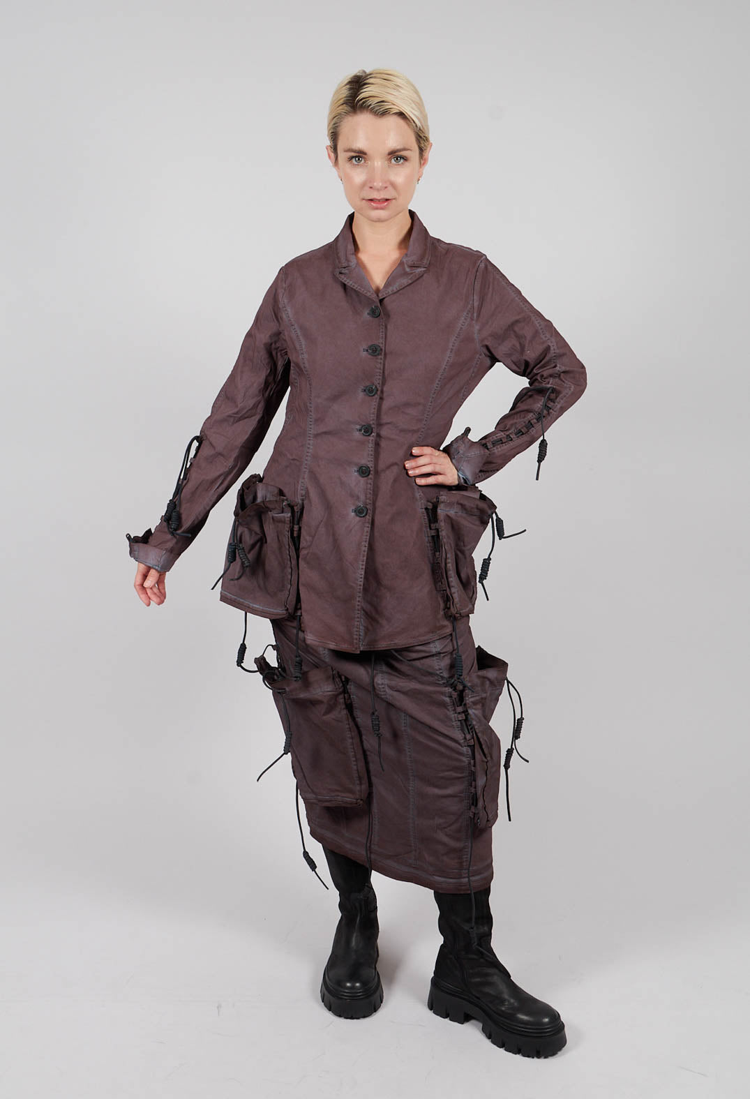 Button Through Jacket with Feature Pockets in Flamingo Cloud - 2601113