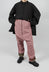 Drop Crotch Trousers with Contrasting Turn-Up in Light Flamingo - 2630101