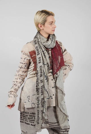 Lightweight Scarf in Backside Print - 2801402