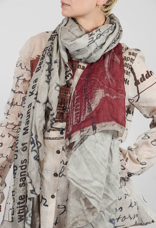 Lightweight Scarf in Backside Print - 2801402