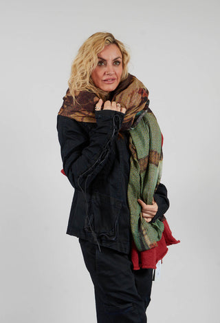 Oversized Knitted Scarf in Crab - 2807703