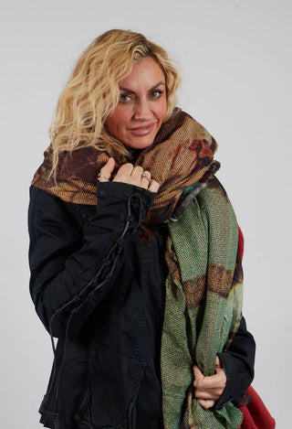 Oversized Knitted Scarf in Crab - 2807703