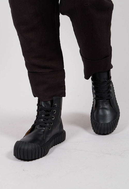 Lace Up Ankle Boots in Black - 2985250