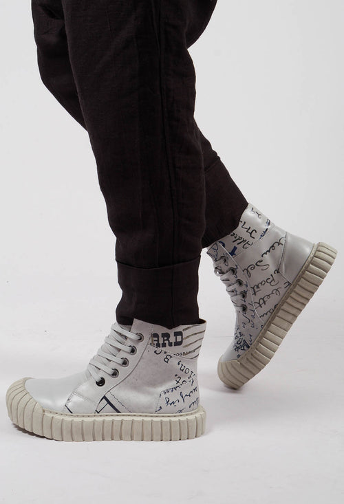 Lace Up Ankle Boots in Backside Print - 2985250