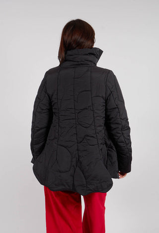 Quilted Tulip Coat in Black - 3191203