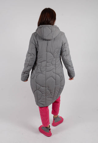 Quilted Tulip Coat in Dark Grey - 3191203