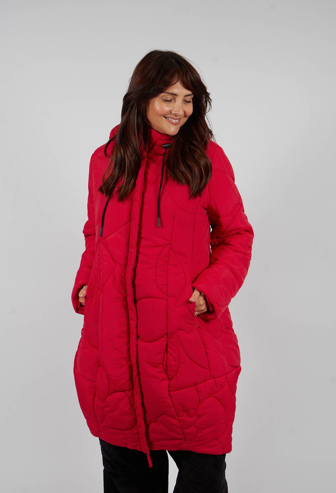 Quilted Tulip Coat in Rose - 3191203