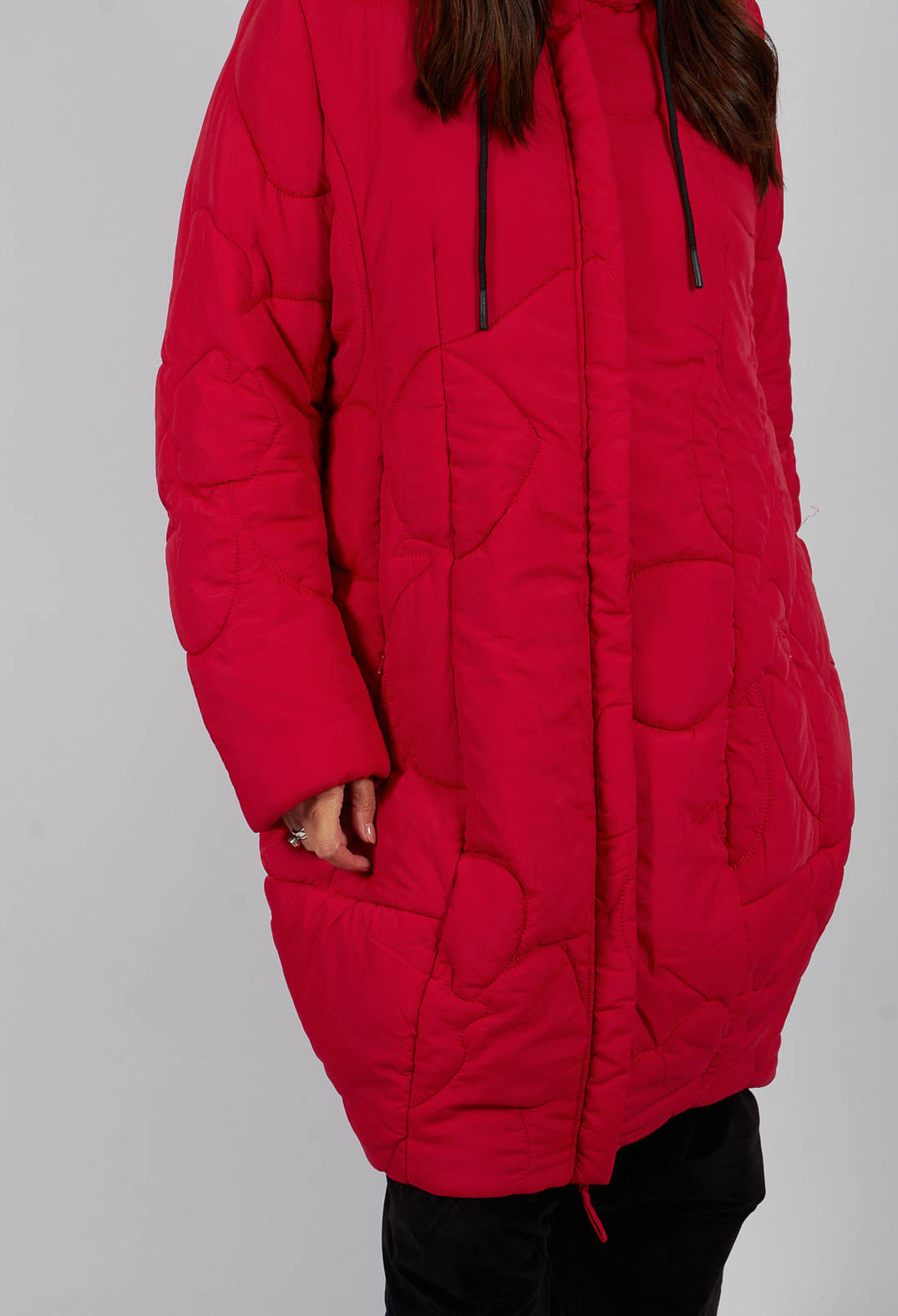 Quilted Tulip Coat in Rose - 3191203