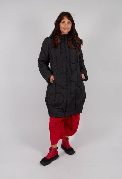 Quilted Tulip Jacket in Black - 3191104