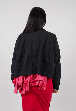 Cropped Utility Jacket in Black - 3201102