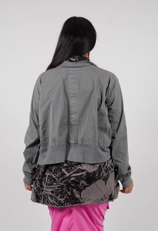 Cropped Utility Jacket in Dark Grey - 3201102
