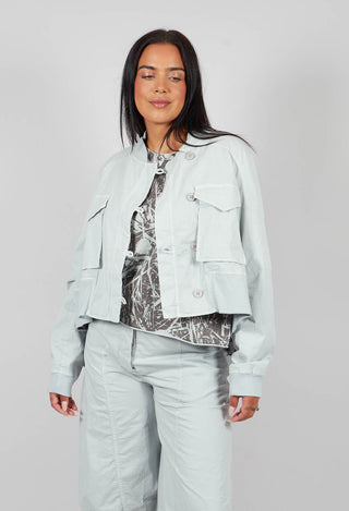 Cropped Utility Jacket in Light Grey - 3201102