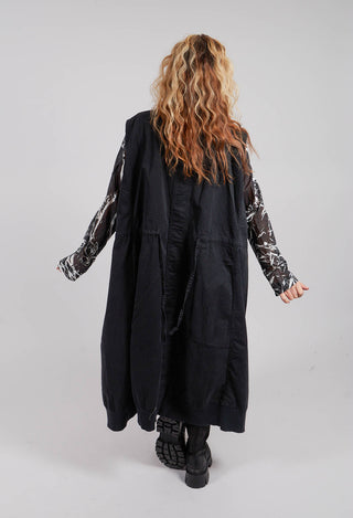 Sleeveless Utility Dress in Black - 3200903
