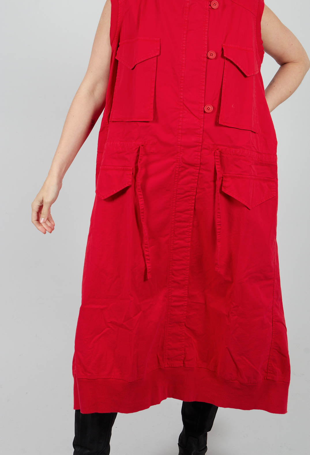 Sleeveless Utility Dress in Rose - 3200903