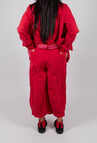 Cropped Balloon Leg Trousers in Rose - 3200105