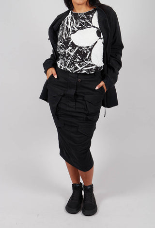 Utility Pencil Skirt in Black - 3200306