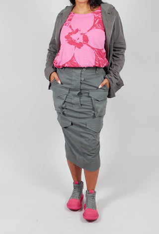 Utility Pencil Skirt in Dark Grey - 3200306