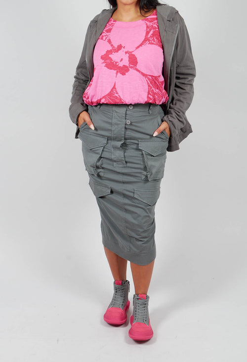 Utility Pencil Skirt in Dark Grey - 3200306