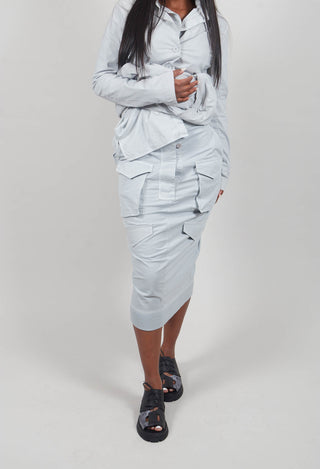 Utility Pencil Skirt in Light Grey - 3200306