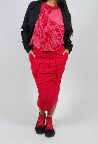 Utility Pencil Skirt in Rose - 3200306