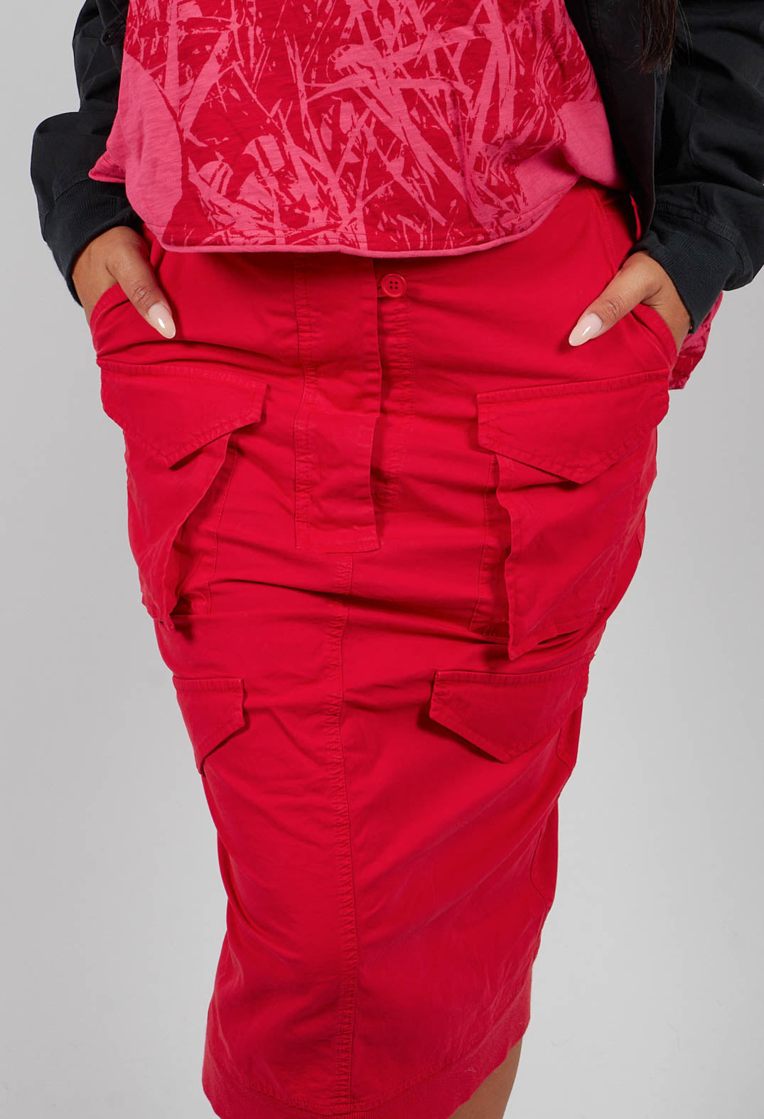 Utility Pencil Skirt in Rose - 3200306