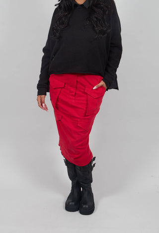 Utility Pencil Skirt in Rose - 3200306