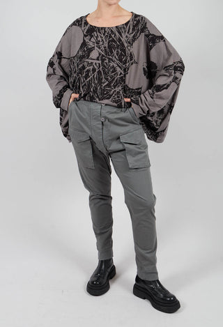 Slim Leg Utility Trousers in Dark Grey - 3200107