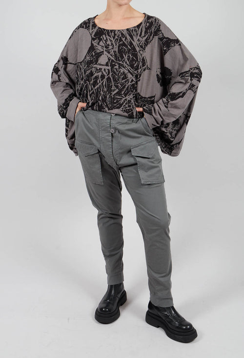 Slim Leg Utility Trousers in Dark Grey - 3200107
