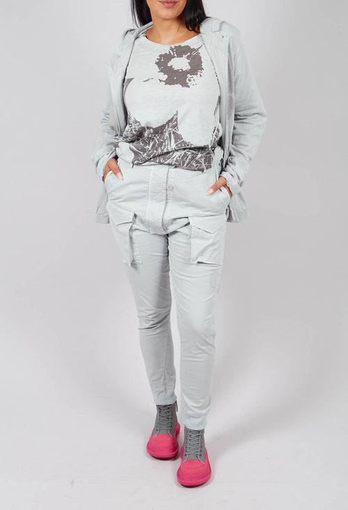 Slim Leg Utility Trousers in Light Grey - 3200107