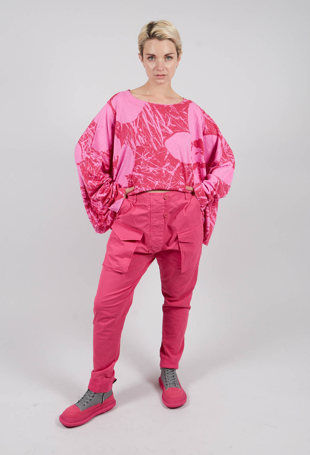 Slim Leg Utility Trousers in Lotus - 3200107