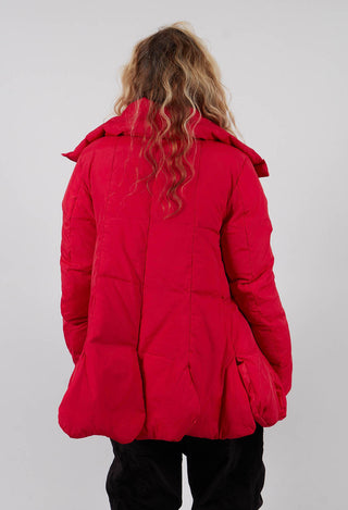 Tulip Hem Padded Jacket in Rose - 3211124