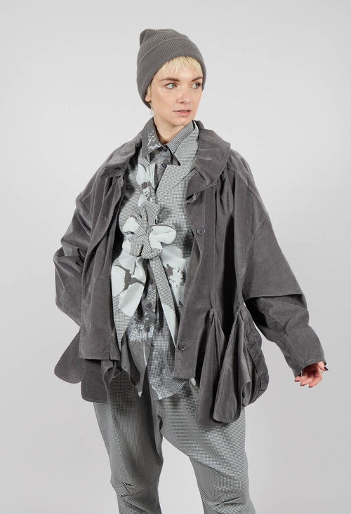 Short Jacket with Feature Pockets in Dark Grey - 3231101