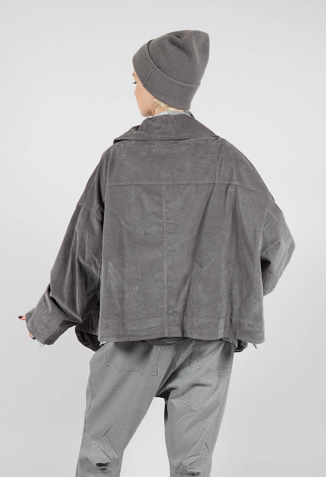 Short Jacket with Feature Pockets in Dark Grey - 3231101
