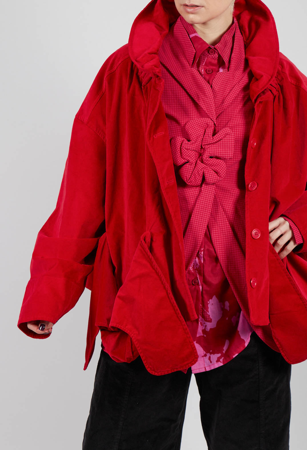 Short Jacket with Feature Pockets in Rose - 3231101