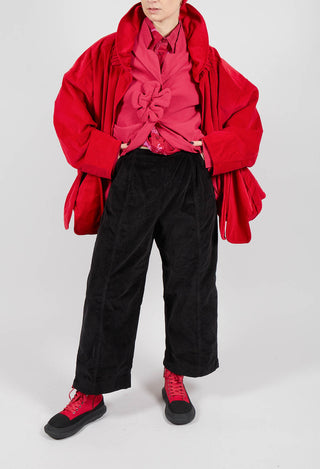 Cropped Pull On Trousers in Black - 3230102