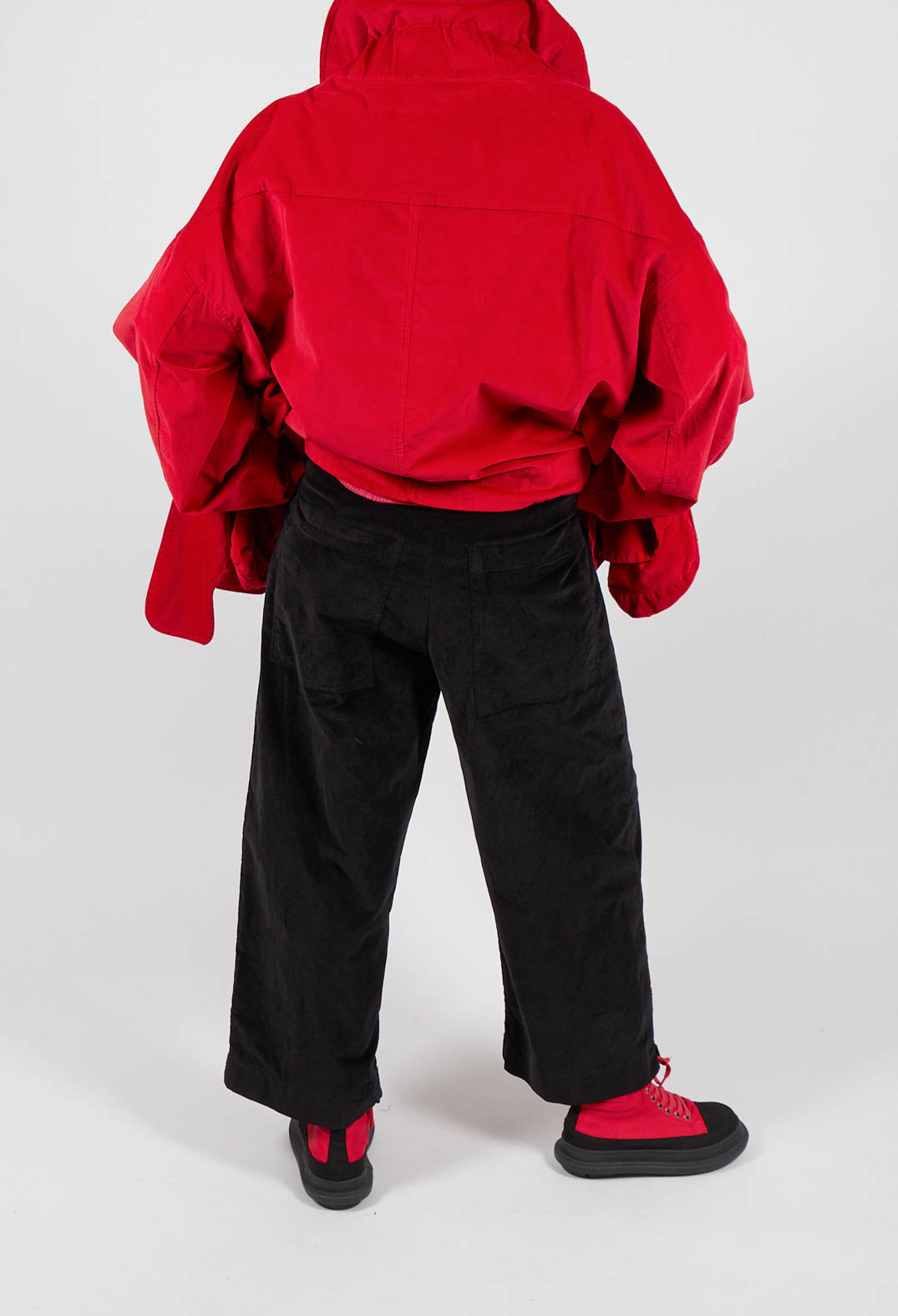 Cropped Pull On Trousers in Black - 3230102