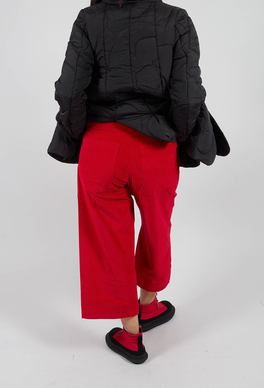 Cropped Pull On Trousers in Rose - 3230102