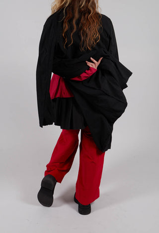 Cropped Pull On Trousers in Rose - 3230102