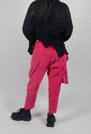 Velvet Drop Crotch Trousers in Lotus - 3230104