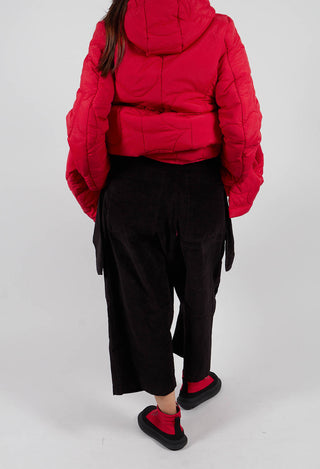 Drop Crotch Trousers with Feature Pockets in Black - 3230105