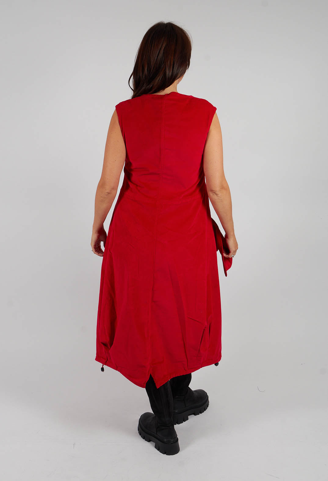 Velvet Dress with Feature Pockets in Rose - 3230907